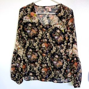 Forever 21 Sheer Boho Blouse